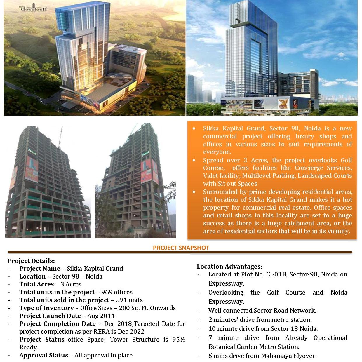 Sikka Kapital Grand Construction Updates as on June 2018 Update